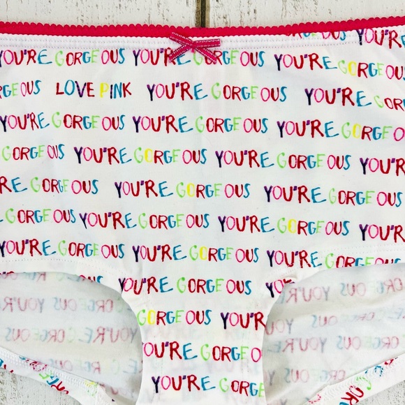 VS PINK Extra Low Rise Boyshort Medium Vintage Retro Style - Picture 3 of 7